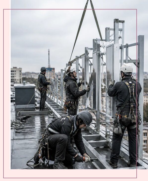 Изготовление и монтаж крышной установки из букв в Одинцове